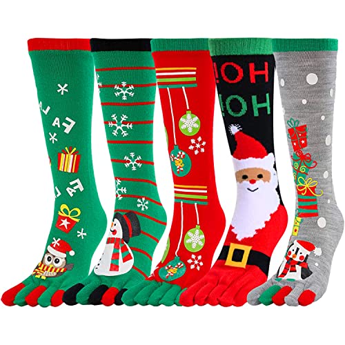 Funny Christmas Toe Socks for Women Men, Christmas Toe Separator Socks, Toe Santa Socks, Novelty Christmas Gifts, Best Secret Santa Gifts, Xmas Gifts