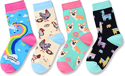 Best Gifts to Your Daughter, Funny Girls Socks for 4-7 Years Old, Girl Animal Socks Gifts for Animal Lovers, Birthday Gifts, Costume Parties Gifts,  Christmas Gifts