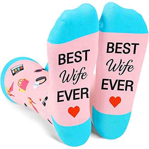 Funny Wife Socks, Cool Wife Gifts Housewives Wifey, Anniversary Gifts for Wife, Unique Birthday Gifts for Wife From Husband, Mothers Day Gifts Valentines Day Gifts