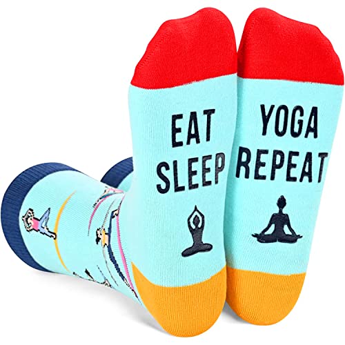 Novelty Yoga Socks, Funny Yoga Gifts for Yoga Lovers, Sports Socks, Gifts For Men Women, Unisex Yoga Themed Socks, Sports Lover Gift, Silly Socks, Fun Socks