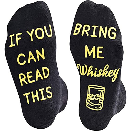 Whisky Lover Gift Unique Whisky Socks for Men Women If You Can Read This, Bring Me Whiskey, Funny Whisky Gift