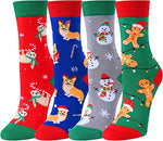 Xmas Gifts, Novelty Christmas Gifts for Kids, Christmas Presents, Stocking Stuffers, Santa Socks, Best Secret Santa Gifts, Holiday Socks for Boys Girls, Funny Children Christmas Socks, Gifts for 7-10 Years Old