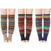 Cozy Leg Warmers Black Wool Trendy Striped Socks Gifts-3 Pack