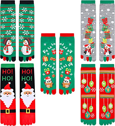 Funny Christmas Toe Socks for Women Men, Christmas Toe Separator Socks, Toe Santa Socks, Novelty Christmas Gifts, Best Secret Santa Gifts, Xmas Gifts