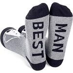 Men's Novelty Cute Groomsmen Socks Best Man Proposal Gift