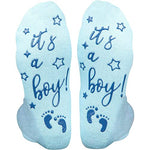 It's a boy! Fun Labor Delivery Push Non-Skid Hospital Socks For Mom To Be, Hospital Bag Must-Have, Best Baby Shower Gift