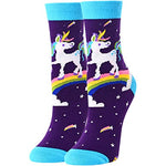 Toddler Girls Crazy Crew Wacky Space Unicorn Socks Gifts for Unicorn Lovers