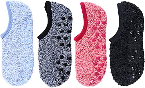 Fuzzy Anti-Slip Socks for Women Girls Non Slip Slipper Socks with Grippers, Cozy Slipper Socks Gifts For Women