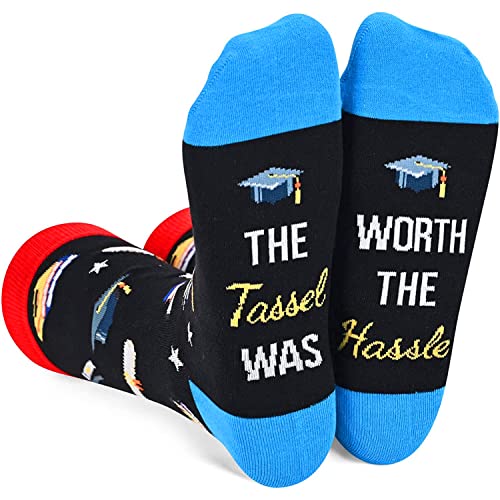 Funny Socks Fun Socks for Women Men Teens, College Student Gifts, Cool Graduation Gifts for Her, Graduate Gifts for Him, Gifts for Students, Graduation Presents