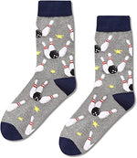 Unique Bowling Gifts, Bowling Socks for Men, Novelty Sport Socks Gifts for Bowling Lovers, Sport Gifts