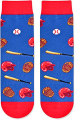 Novelty Baseball Socks For Boys Girls, Funny Baseball Gifts, Ball Sports Lover Gift, Unisex Pattern Socks for Kids, Funny Socks, Cute Socks, Fun Baseball Themed Socks, Gifts for 7-10 Years Old