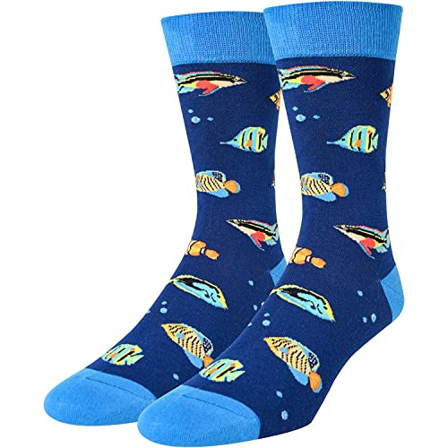 Funny Fish Gifts for Men Gifts for Him Fish Lovers Gift Cute Sock Gifts Fish Socks