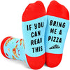 Funny Pizza Socks for Kids Who Love Pizza, Novelty Pizza Gifts, Children's Gag Gifts, Gifts for Pizza Lovers, Funny Sayings If You Can Read This, Bring Me A Pizza Socks, Gifts for 7-10 Years Old