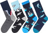 Funny Shark Gifts for Men, Gifts for Him, Guys Who Love Shark, Cute Men's Shark Socks