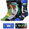 Funny Space Socks for Men Crazy Socks, Astronomy Gifts Outer Space Gifts for Space Lovers,  Men Silly Outer Space Crew Socks Great Xmas Gift
