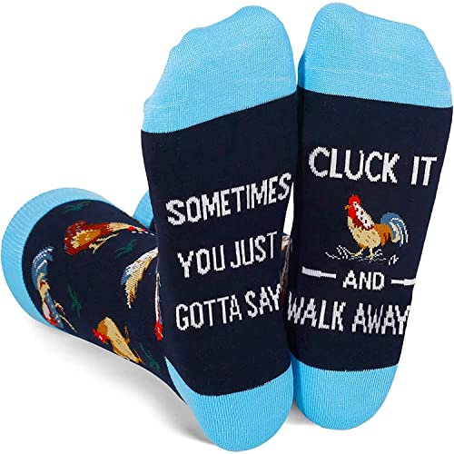 HAPPYPOP Funny Dachshund Shark Gifts for Men Him, Novelty Chicken Cat Bear  Socks Crazy Silly Fun Socks