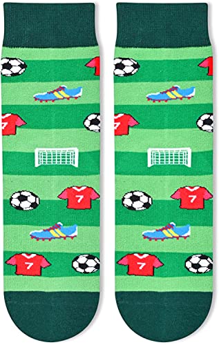 Novelty Soccer Socks For Boys Girls, Funny Soccer Gifts, Ball Sports Lover Gift, Unisex Pattern Socks for Kids, Funny Socks, Cute Socks, Fun Soccer Themed Socks, Gifts for 7-10 Years Old