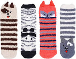 Women Socks Soft Fluffy Cozy Floor Bed Socks Casual Winter Birthday Gift for her 4 Pack