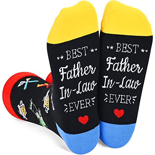 Funny Father's Day Gifts, Father In Law Gifts, Father of the Bride Gifts from Daughter In Law Son In Law from Groom, Father of the Bride Socks