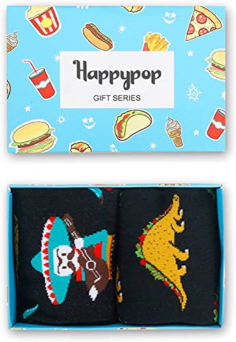 Men's Crazy Cozy Taco Socks Gifts for Food Lovers-2 Pack