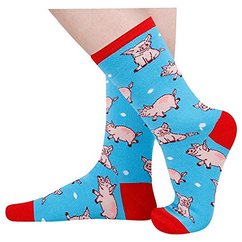 Funny Pig Gifts for Women, Gifts for Her, Pig Lovers Gift, Cute Pig Sock Gifts for Farmers, Womens Piggy Socks