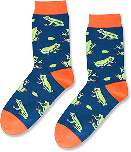 Gender-Neutral Frog Gifts, Unisex Frog Socks for Women and Men, Ocean Gifts Silly Frog Socks