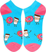 Funny Sushi Socks Donut Coffee Socks for Women, Novelty Sushi Donut Gifts, Women's Crazy Food Socks Food Lovers Gift 2 Pack