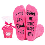 Novelty Taco Gifts for Women, Anniversary Gift for Her, Funny Food Socks, Women's Taco Socks, Gift for Mom, Funny Taco Socks for Taco Lovers