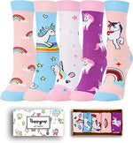 Unicorn Lover Gifts for Girls Unicorn Gifts for Children Fun Girls Novelty Unicorn Socks, Gifts for 7-10 Years Old Girl