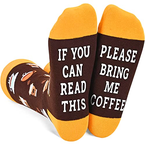 Coffee Lovers Gifts Novelty Sock for Men Funny Socks Coffee Gifts Cool Socks Funny Saying If You Can Read This