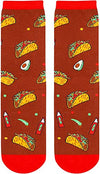 Taco Tuesday, Women's Taco Socks, Anniversary Gift for Her, Taco Lover Gift, Funny Food Socks, Novelty Taco Gifts for Mom, Funny Taco Socks for Taco Lovers