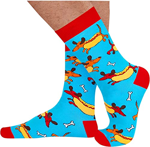 Men's Cute Thick Crew Stylish Dachshund Socks Gifts For Dachshund Lovers
