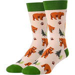 Funny Bear Gifts for Men, Gifts for Him, Guys Who Love Bear, Cute Men's Bear Socks