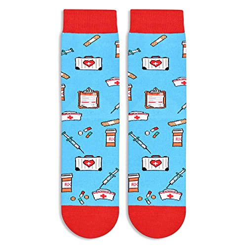 Medical Themed Gifts for Healthcare Workers Men Women, Radiologist Gift, Medic Gift, Gifts for Nurses, Gifts for Doctors, Health Theme Socks, Funny Nurse Socks