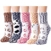 5 Pairs Fuzzy Socks for Women Warm Fluffy Cozy Socks Gifts for Women, Anniversary Gift, Gift For Her, Gift For Wife