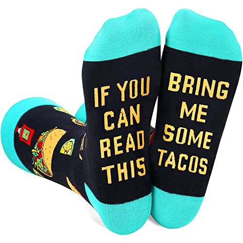 Men's Taco Socks, Taco Lover Gift, Fast Food Lover Socks, Novelty Taco Gifts, Gift Ideas for Men, Funny Taco Socks for Taco Lovers, Taco Tuesday