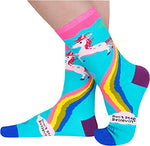 Women's Cute Thick Crew Fashion Unicorn Socks Gifts for Unicorn Lovers-2 Pack