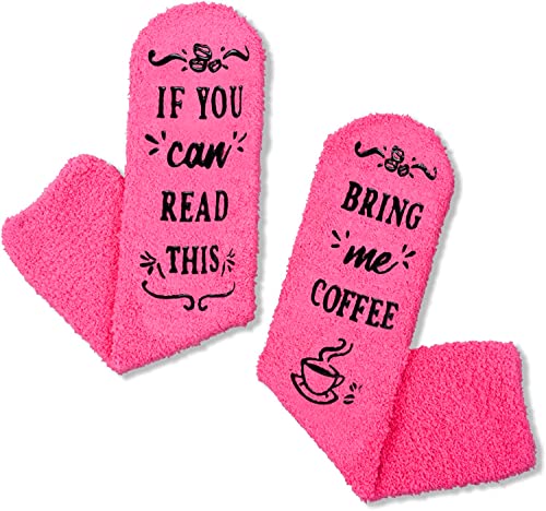 Coffee Gifts for Coffee Lovers Novelty If You Can Read This Bring Me Coffee Socks for Women, Gifts for Drinkers