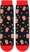 Funny Popcorn Socks for Men, Novelty Popcorn Gifts For Popcorn Lovers, Anniversary Gift For Him, Gift For Dad, Funny Food Socks, Mens Popcorn Themed Socks