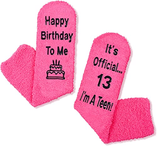 13th Birthday Gift for Girls , Gifts for 13 Year Old Girl, 13th Birthday Gifts Funny Fun Crazy Socks for Girls