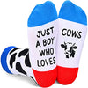 Funny Cow Socks for Boys 7-10Years, Novelty Cow Gifts For Cow Lovers, Children's Day Gift For Your Son, Gift For Brother, Funny Cow Socks for Kids, Boys Cow Themed Socks