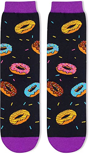 Women's Novelty Crazy Donut Socks Gifts for Donut Lovers