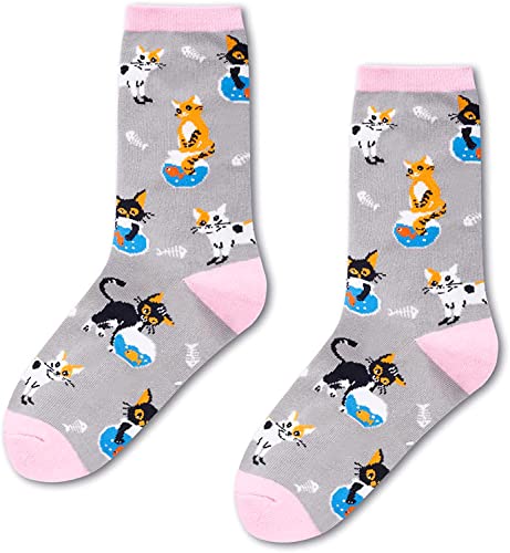 Unique Cat Gifts for Women,Silly & Fun Cat Socks Novelty Cat Gifts for Moms