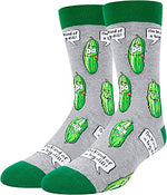 Gift for Dad, Men's Pickle Socks, Anniversary Gift for Him, Pickle Lover Gift, Funny Food Socks, Novelty Pickle Gifts for Men, Funny Pickle Socks for Pickle Lovers