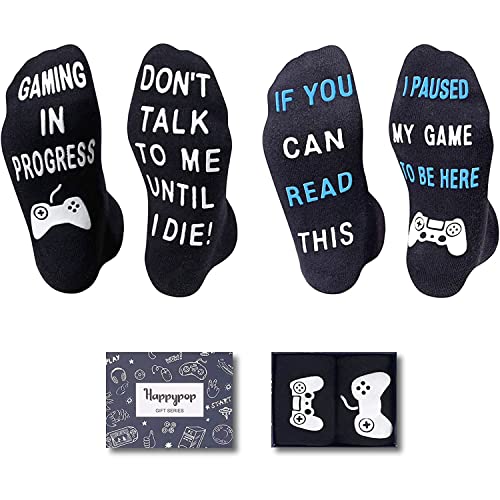 Unisex Gamer Gifts, Novelty Gamer Socks, Gaming Socks for Game Lovers, Funny Gaming Gifts, Video Game Socks for Women Men Who Love Game
