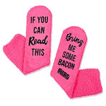 Novelty Bacon Gifts for Women, Anniversary Gift for Her, Funny Food Socks, Women's Bacon Socks, Gift for Mom, Funny Bacon Socks for Bacon Lovers