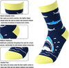 4 Pairs Fun Shark Gifts for Boys Gifts for Kids Who Love Shark Cute Boy's Shark Socks, Gift for 4-7 Years Old Boys