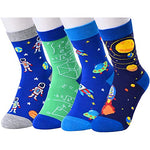 Funny Boys Socks Boy Space Socks Gifts for 7-10 Years Old Boys, Best Gifts for Your Brother, Son, Grandson On Birthdays, Holidays, Children's Day Gifts, Christmas Gifts