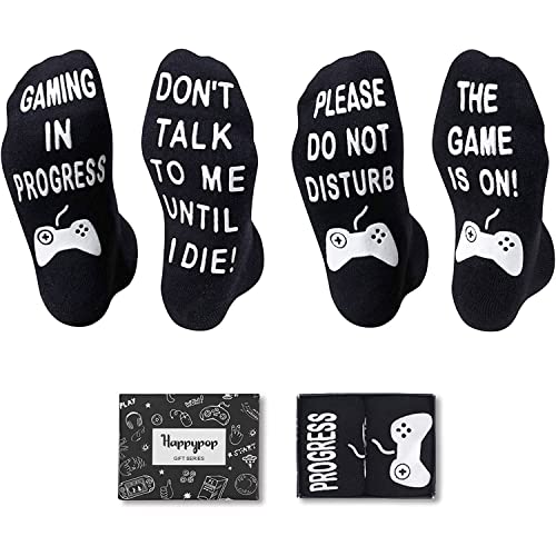 Gaming Socks for Game Lovers, Video Game Socks, Unisex Gamer Gifts, Funny Gaming Gifts for Women and Men Who Love Game, Novelty Gamer Socks