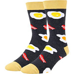 Men's Novelty Funny Bacon Egg Socks Gifts for Food Lovers